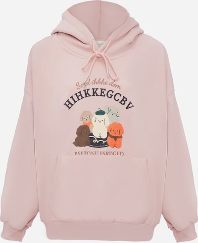 HOMEBASE Sweatshirt in dunkelbraun / orange / rosa / schwarz, Produktansicht
