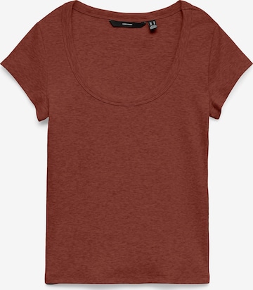 VERO MODA T-shirt 'VMCHLOE' i brun: framsida
