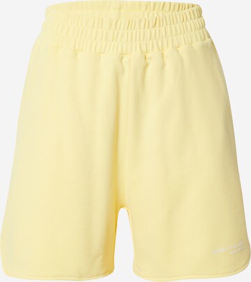 Loosefit Pantalon Karo Kauer en jaune : devant