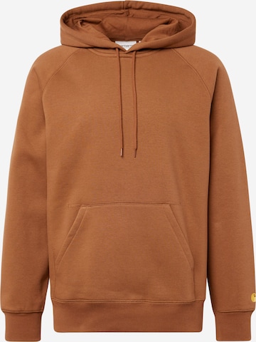 Carhartt WIP Sweatshirt 'Chase' in Brown: front