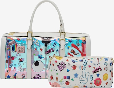MYMO Matkakassi 'Pop Eyetheme' värissä minttu / lila / musta / valkoinen, Tuotenäkymä