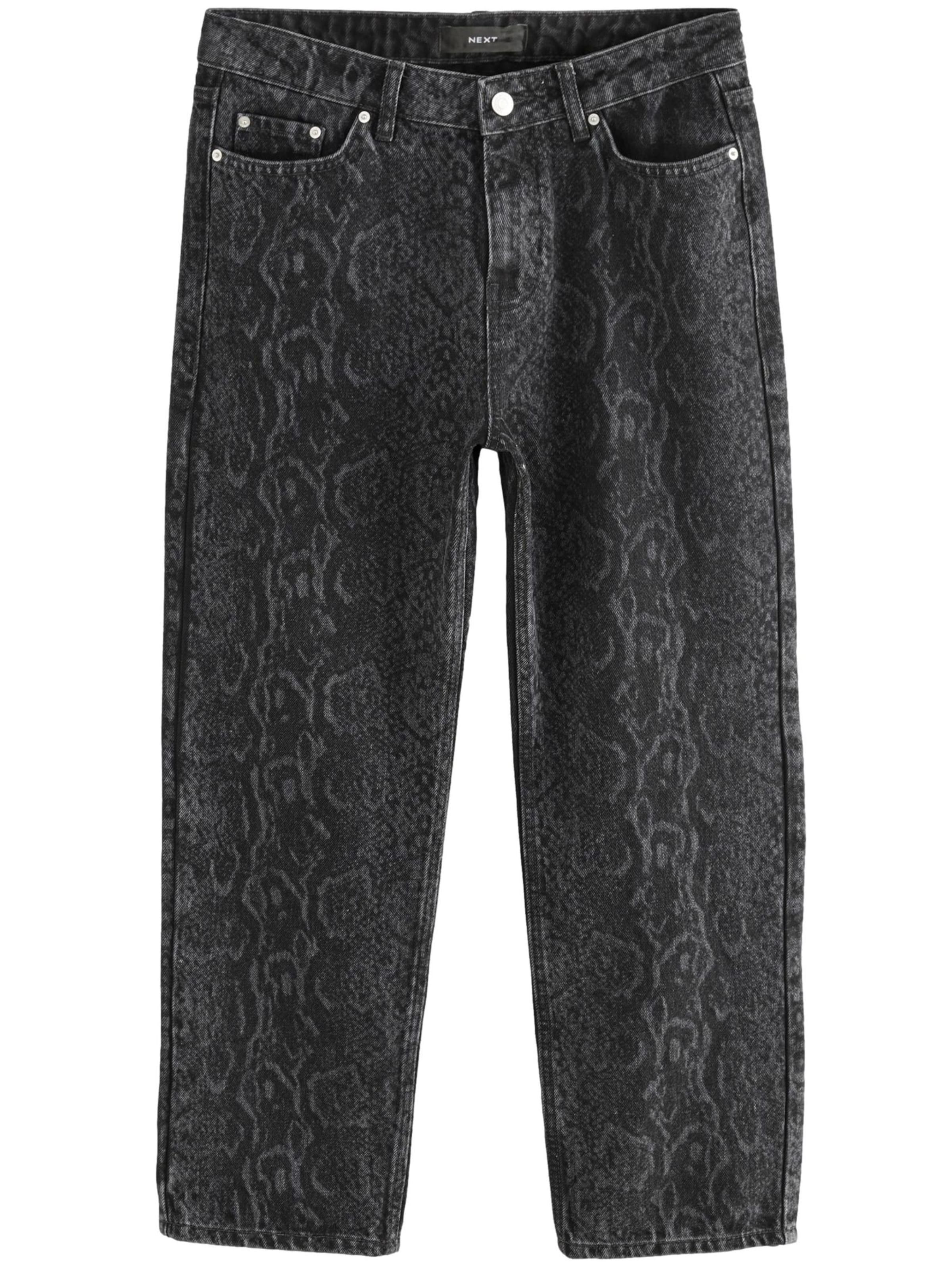 Next Regular Jeans in Black: front