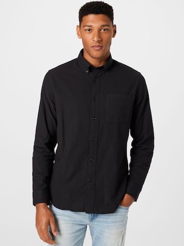 SELECTED HOMME Regular fit Button Up Shirt 'Rick' in Black: front