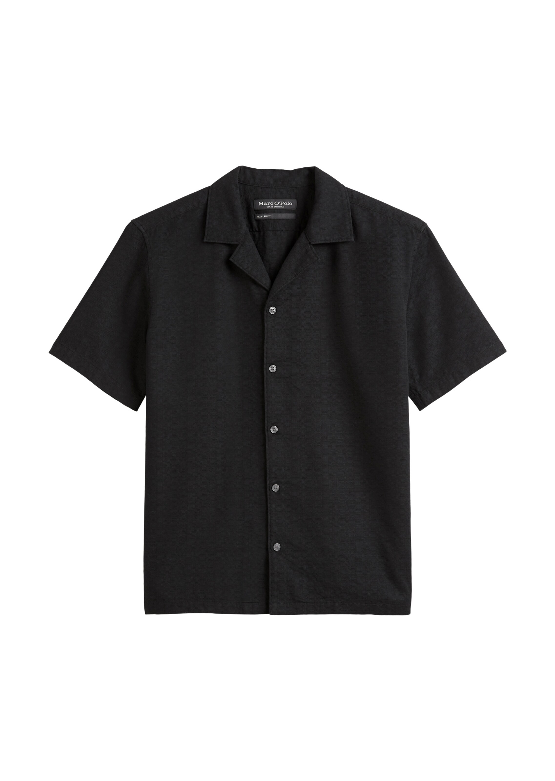 Marc O'Polo Regular fit Button Up Shirt in Black: front