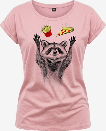 MAKAYA Shirt 'Pizza' in Pink: front