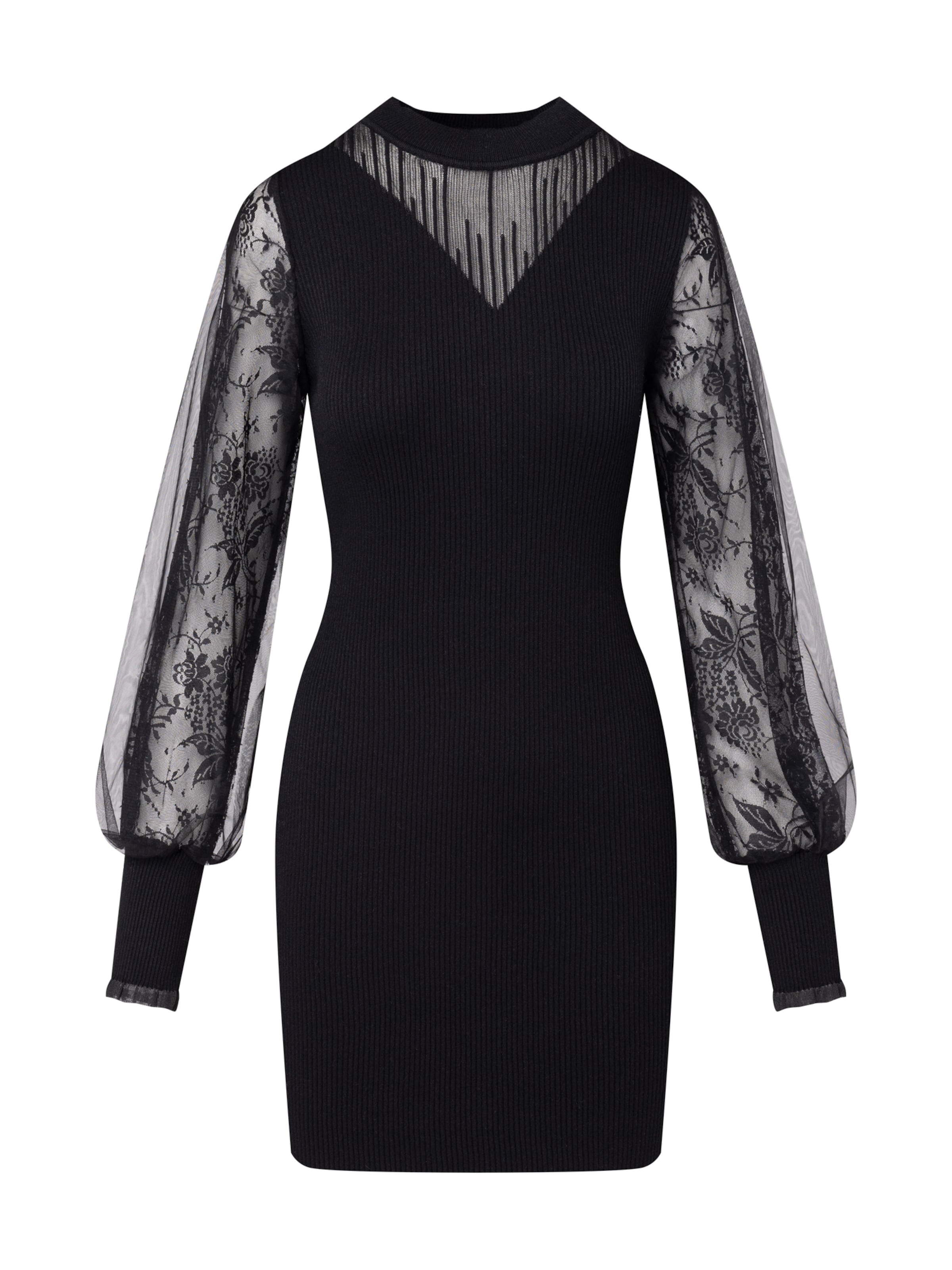 Quiosque Pletené šaty - Čierna: predná strana