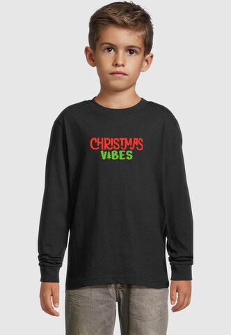 Merchcode Shirt 'Christmas Vibes' in Schwarz: Vorderseite