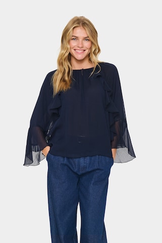 SAINT TROPEZ Blouse 'Mavis' in Blauw: voorkant