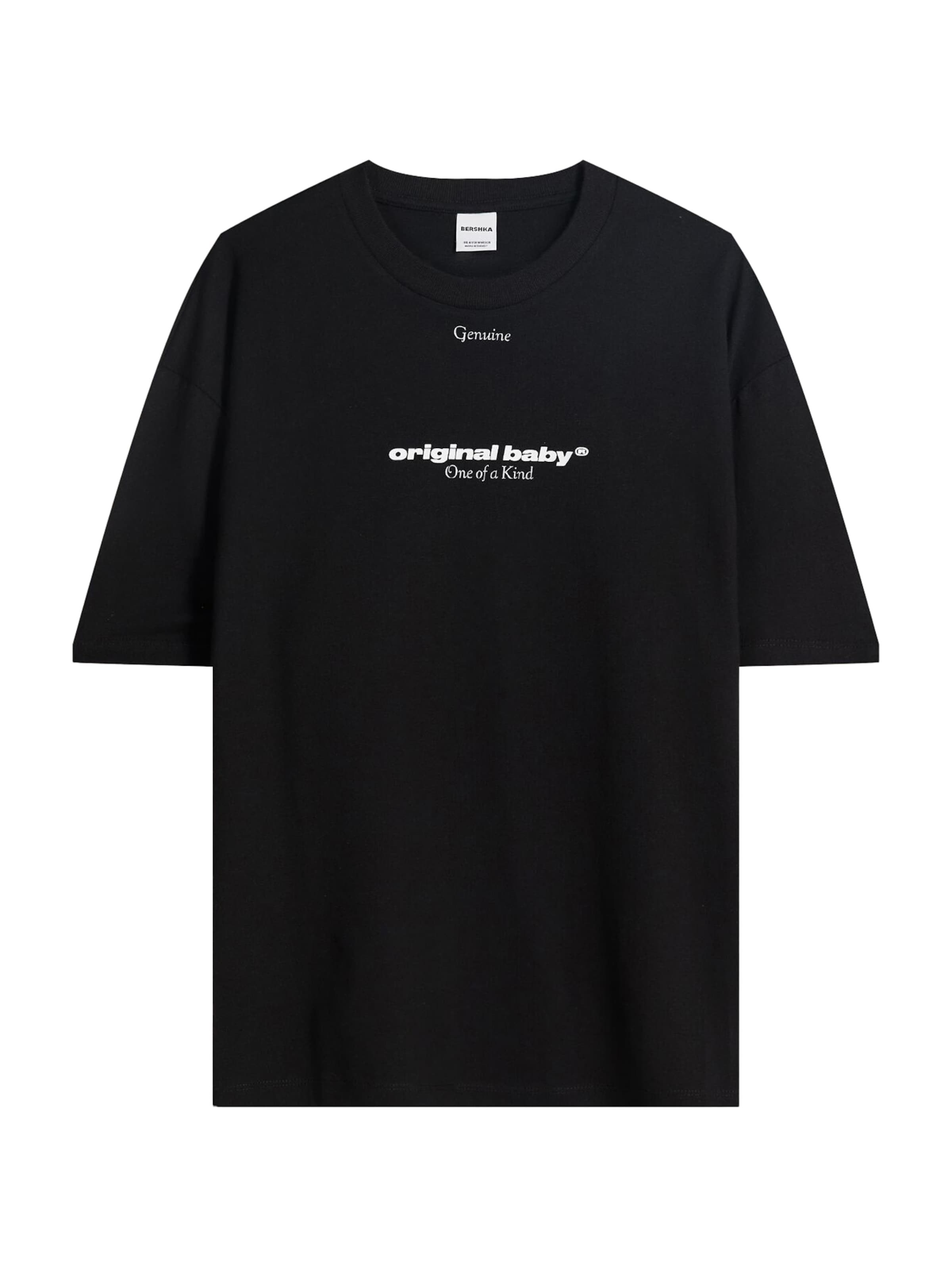 Tricou Bershka pe negru / argintiu / alb, Vizualizare produs