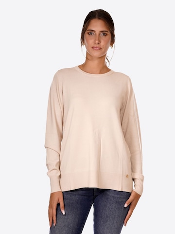 Yes Zee Sweater 'Maglia' in Beige
