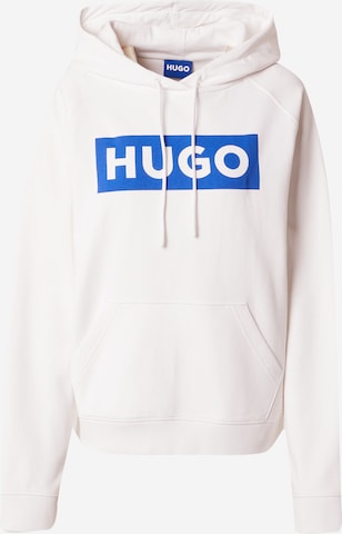 HUGO Blue Sweatshirt 'Dariane' in Wit: voorkant