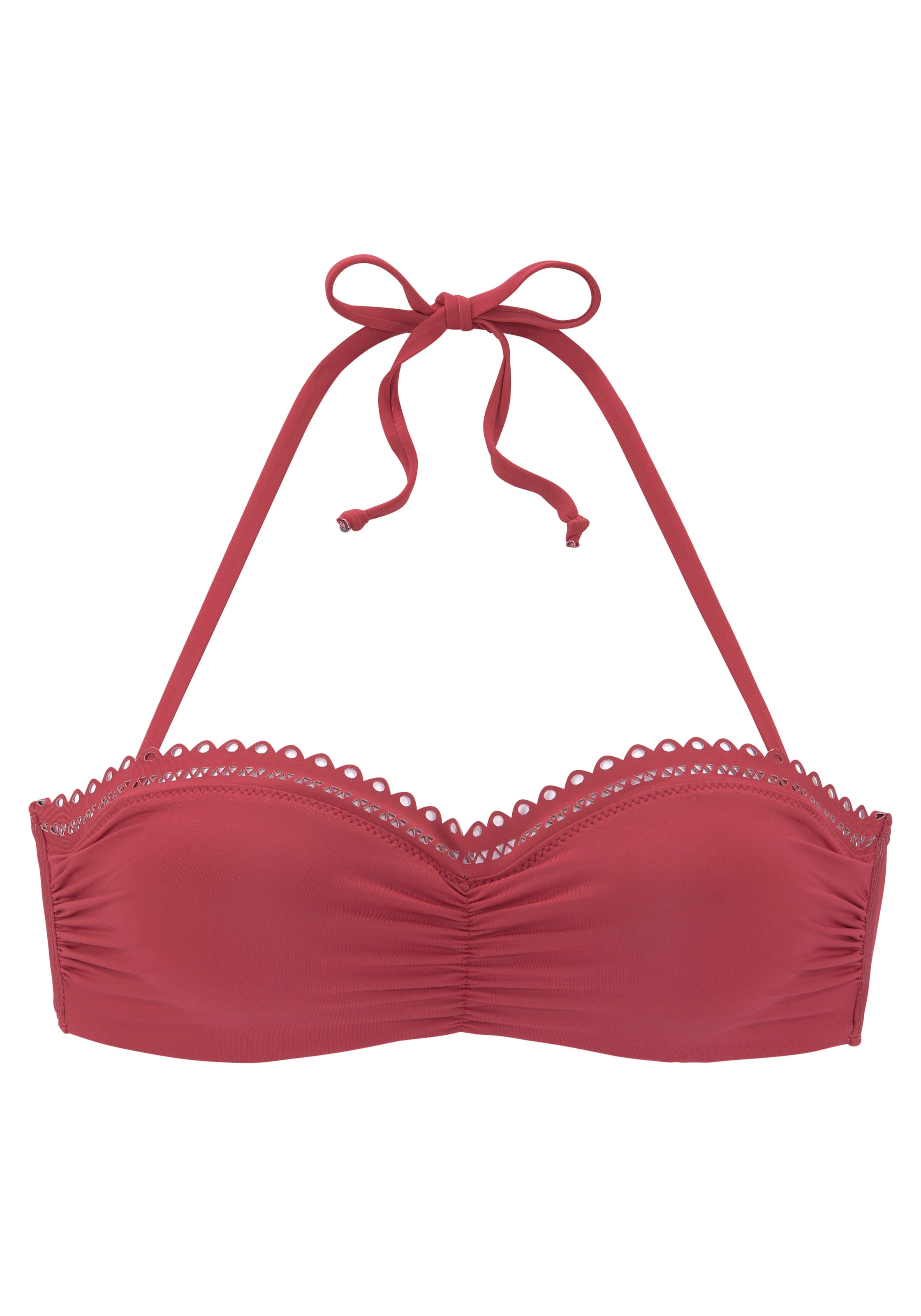 s.Oliver - Bandeau Top de bikini en rojo: frente