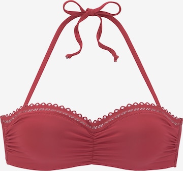 s.Oliver Bandeau Bikini Top in Red: front