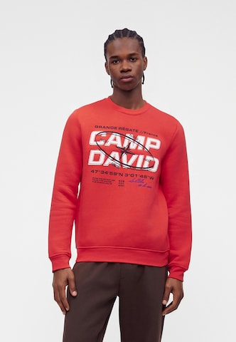 CAMP DAVID Sweatshirt in Orange: front