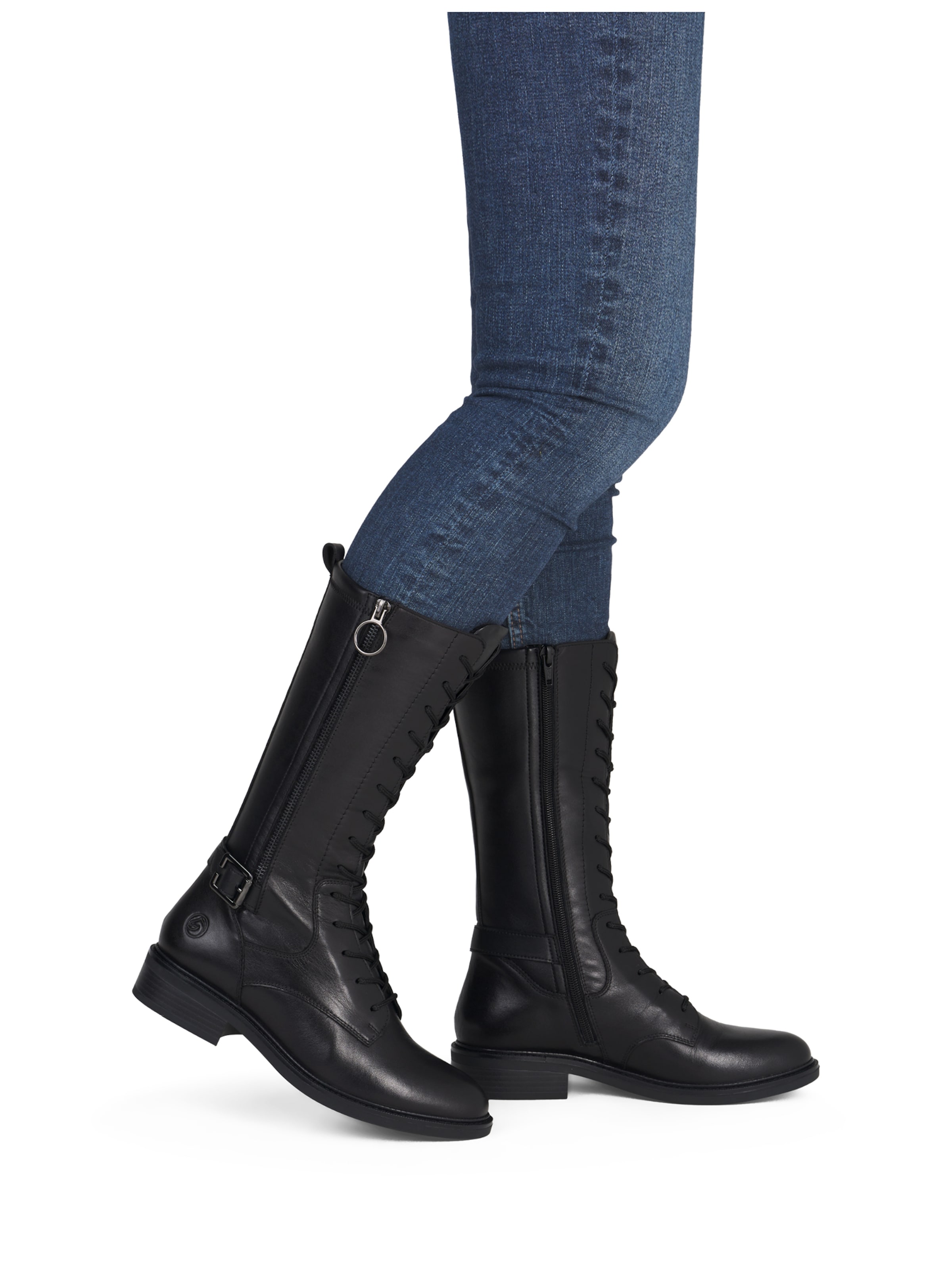 REMONTE Schnürstiefel in Schwarz