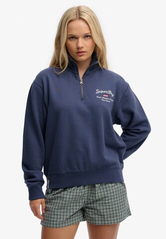 Sweat-shirt 'Athletic Essentials' Superdry & Co en bleu : devant