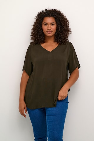 KAFFE CURVE Shirt 'Ami' in Green: front