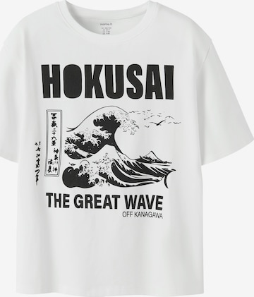 NAME IT Футболка 'NKMMESH HOKUSAI' в Белый: спереди