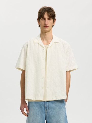 SELECTED - Ajuste regular Camisa en blanco: frente
