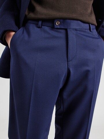 Slimfit Pantaloni con piega frontale di bugatti in blu