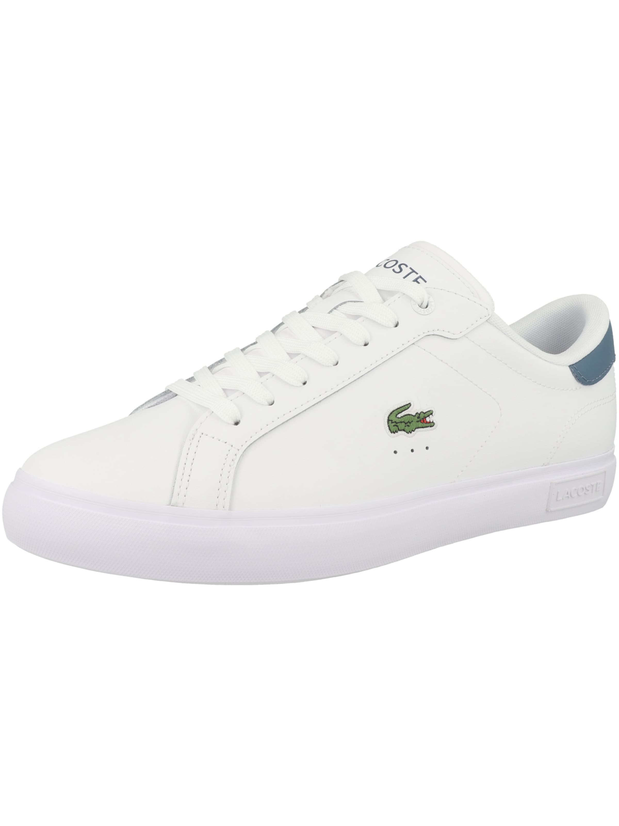 LACOSTE Matalavartiset tennarit 'Powercourt' värissä valkoinen: etupuoli
