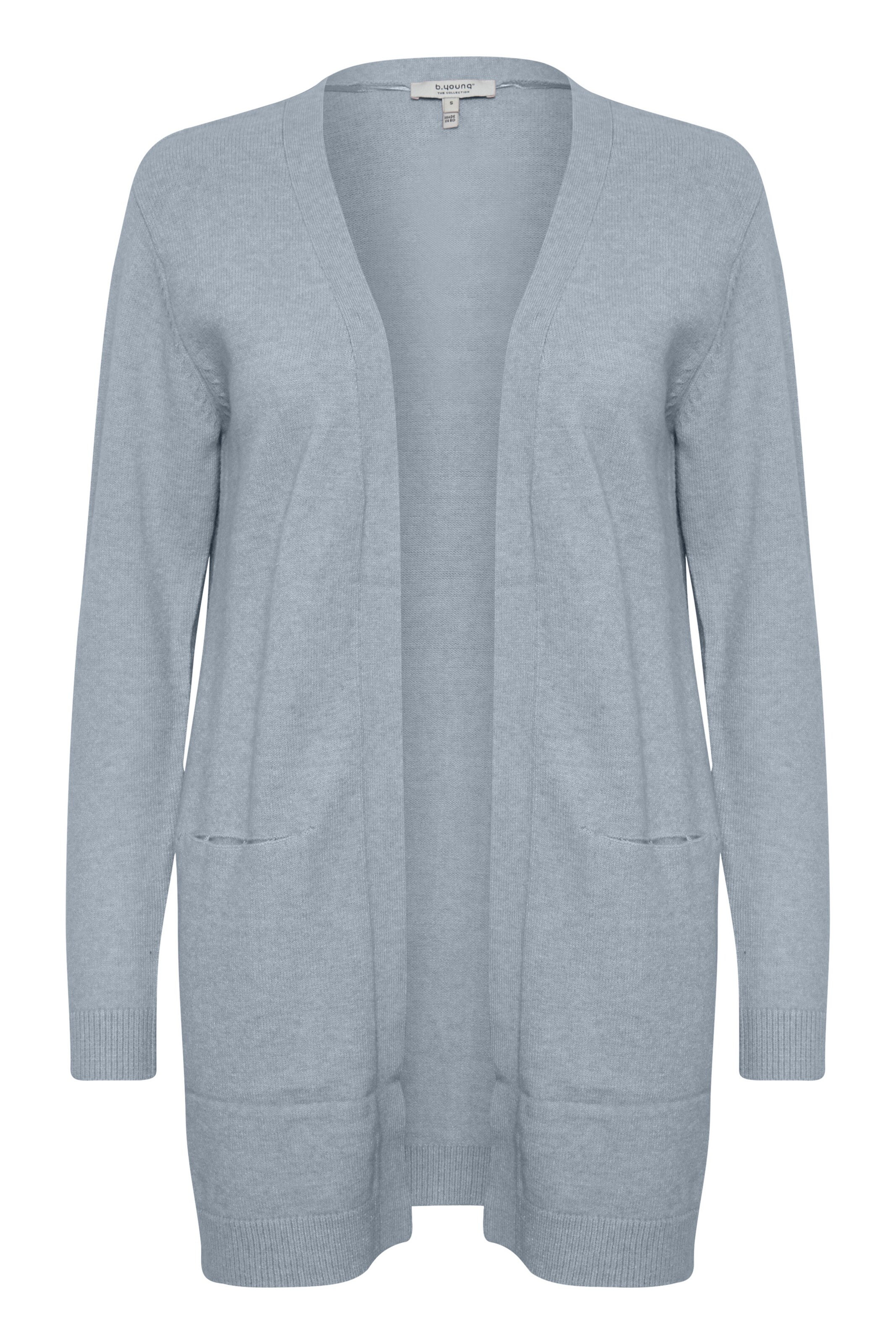 b.young Gebreid vest 'NONINA' in Grijs: voorkant