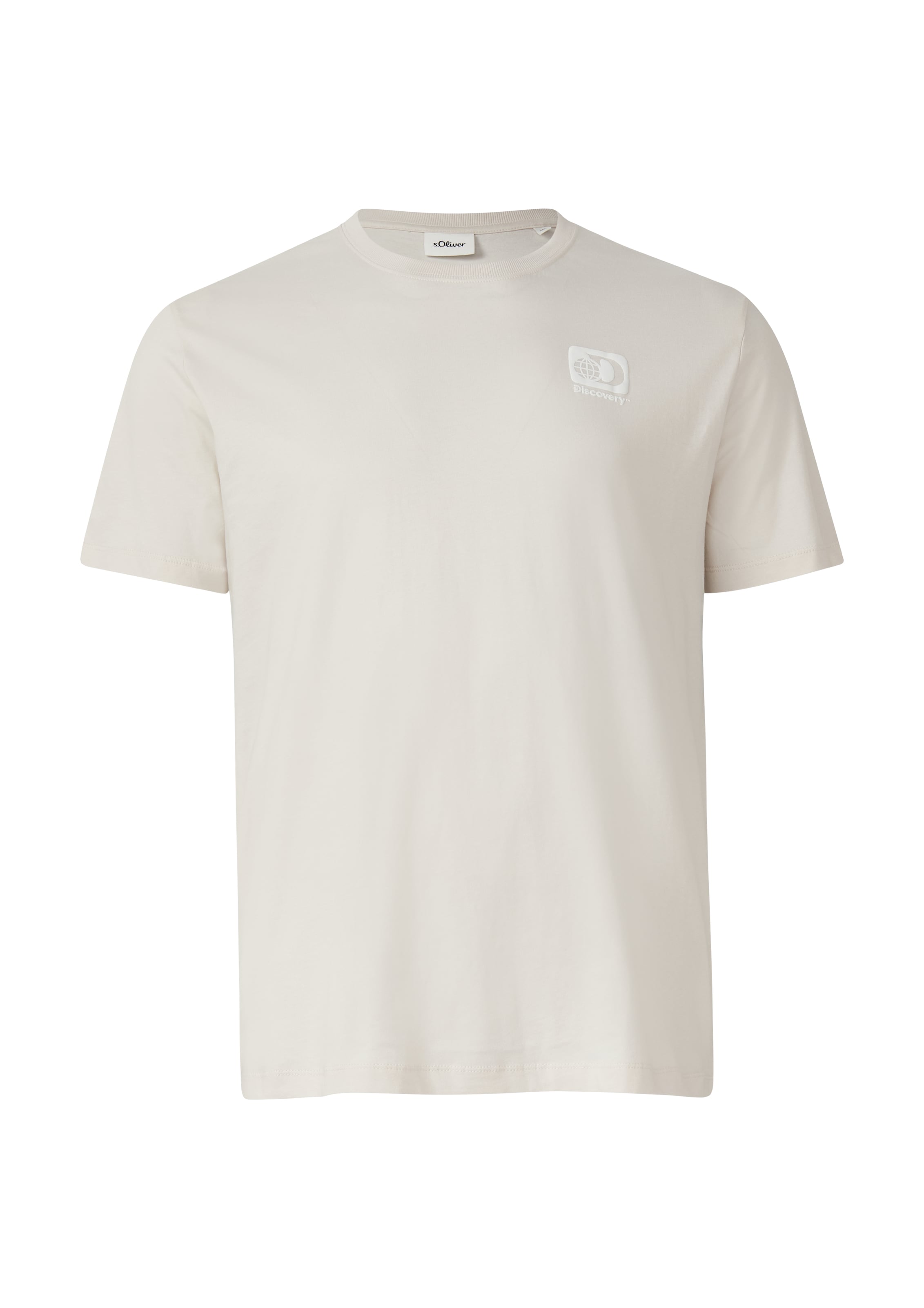 s.Oliver Men Big Sizes Shirt in Beige: front