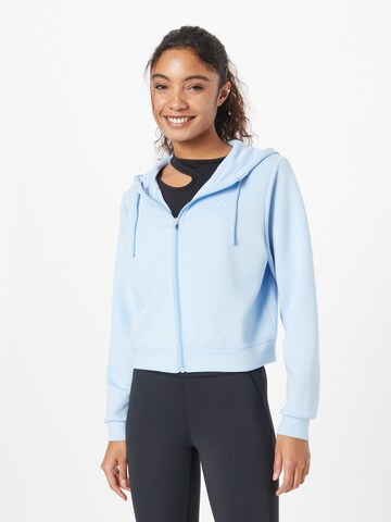 ONLY PLAY Athletic Zip-Up Hoodie in Blue: front