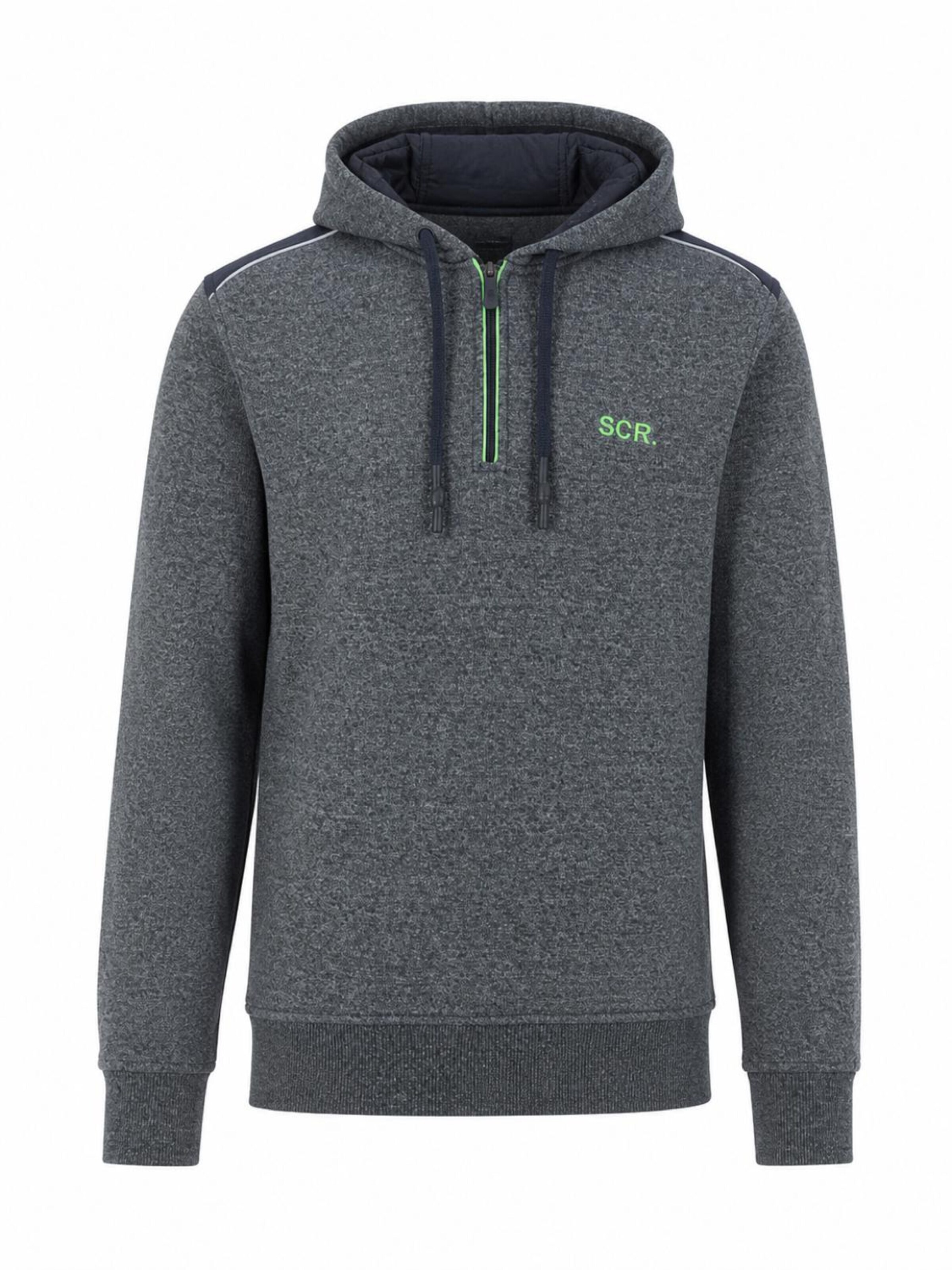 SCR. Sweatshirt 'Omid Hoodie' i grå: forside