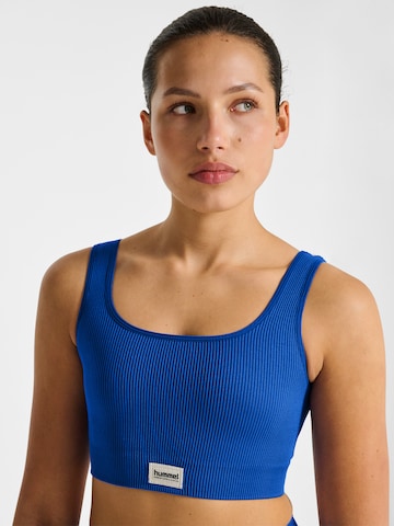 Hummel Bustier Sporttop in Blauw