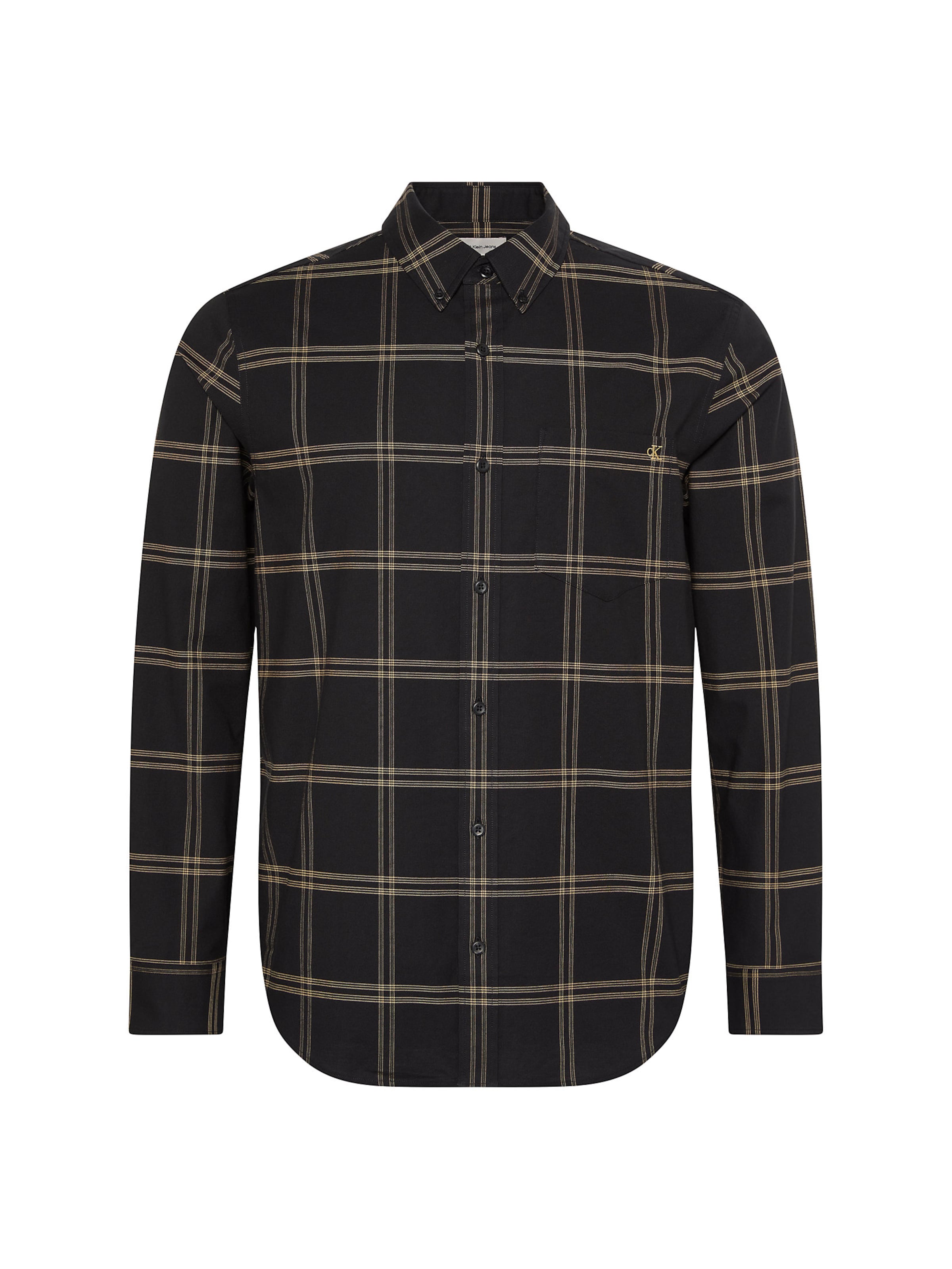Coupe regular Chemise Calvin Klein Jeans en noir : devant