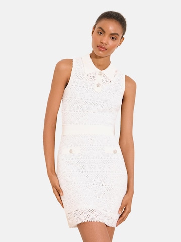 Lipsy Knit dress in White: front