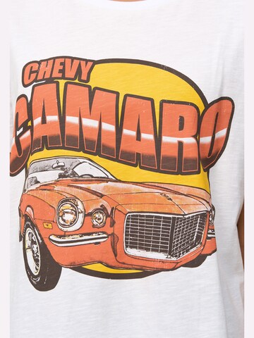 Recovered T-shirt 'Chevy Camaro' i vit