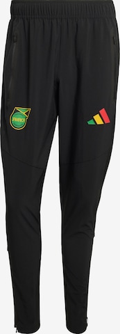 ADIDAS PERFORMANCE Slimfit Sportbroek 'Jamaika x Bob Marley Tiro Travel' in Zwart: voorkant