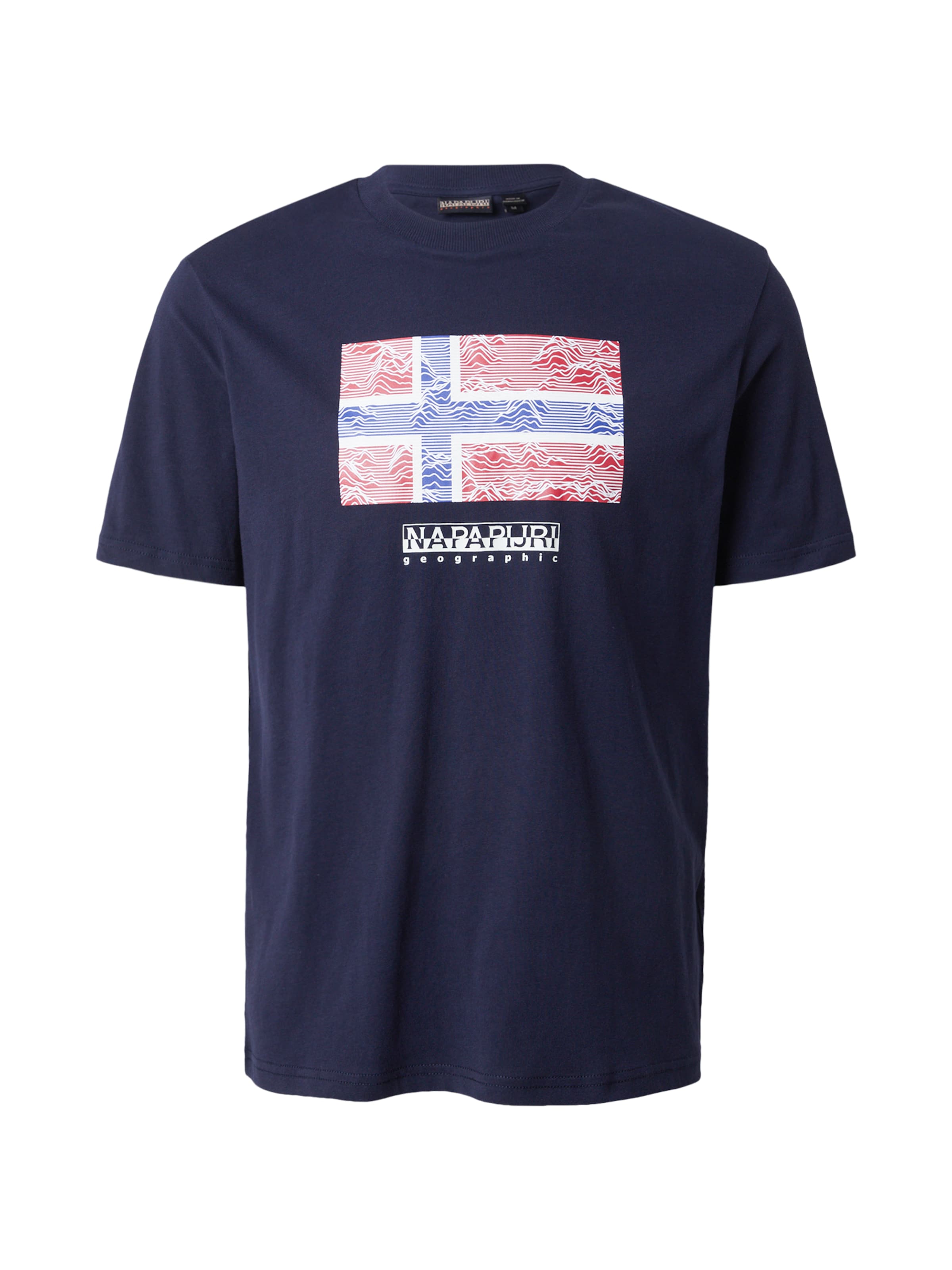 NAPAPIJRI Футболка 'S-DRAPEAU' в Черный: спереди