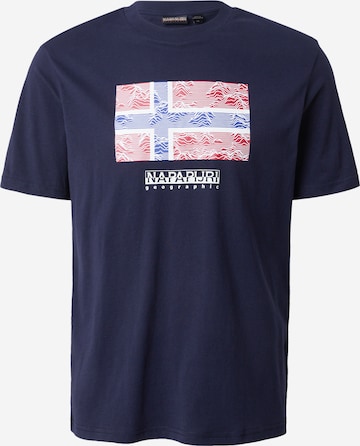 NAPAPIJRI Tričko 'S-DRAPEAU' - Čierna: predná strana