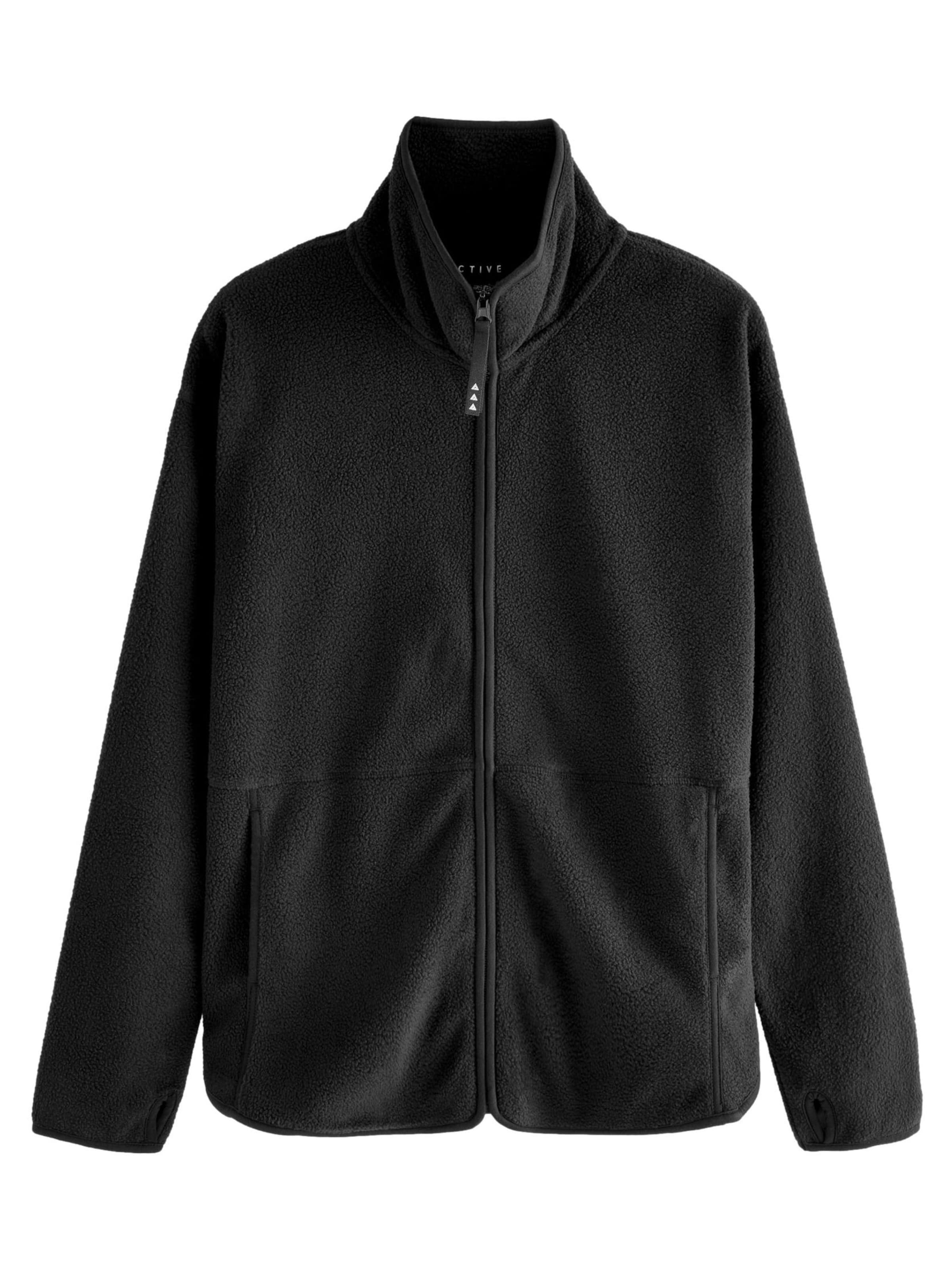Next Fleece Jacket in Black: front
