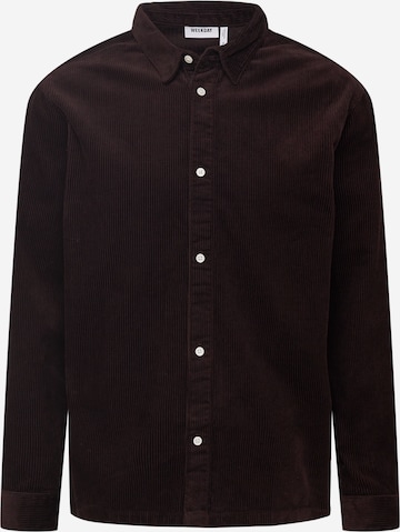 WEEKDAY Button Up Shirt in Brown: front