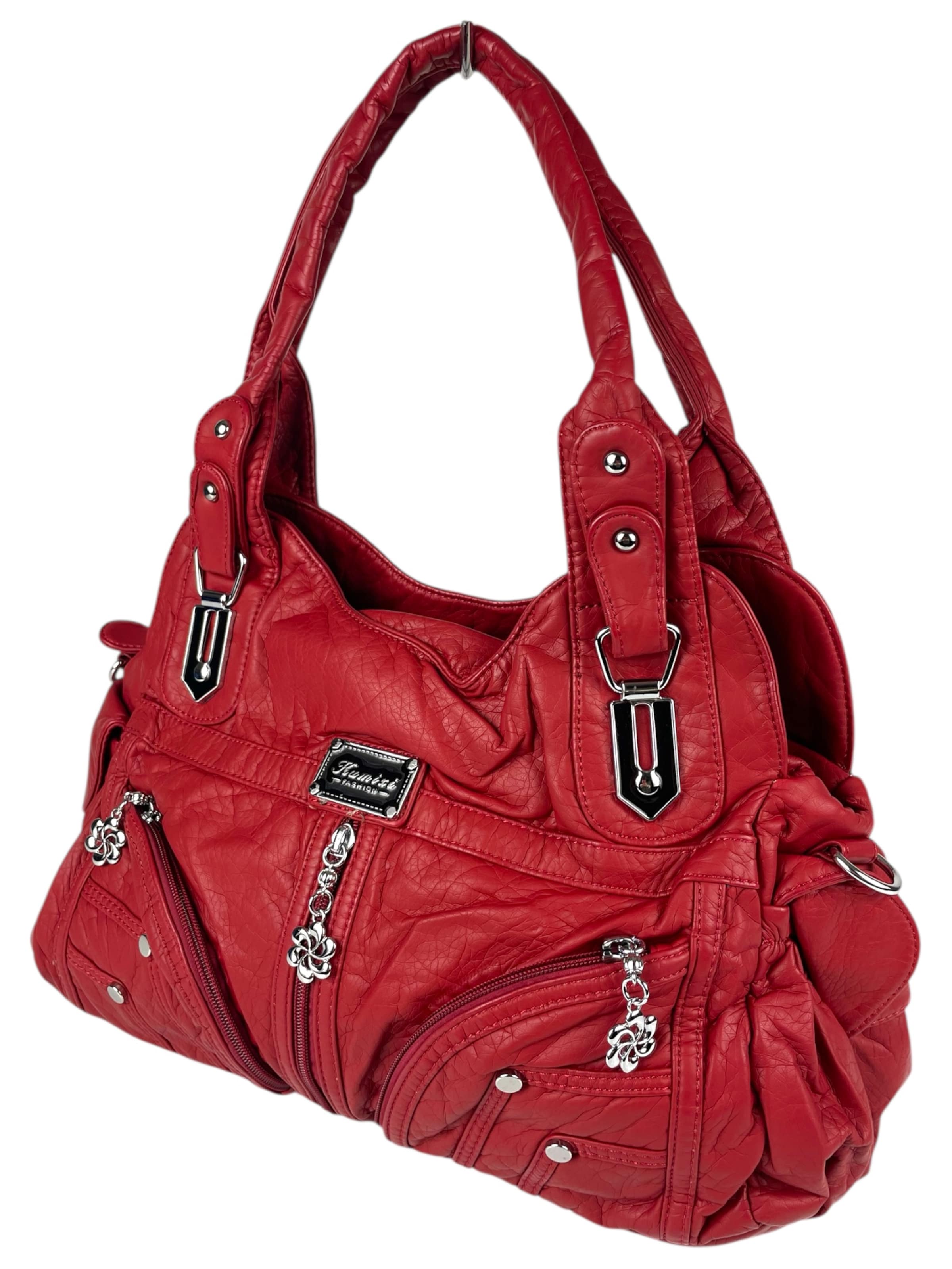 Borsa a spalla 'Schultertasche' di Kumixi in rosso