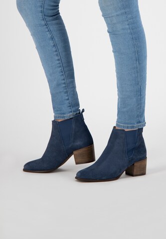 NoGRZ Chelsea boots 'G.Quarenghi' in Blauw: voorkant