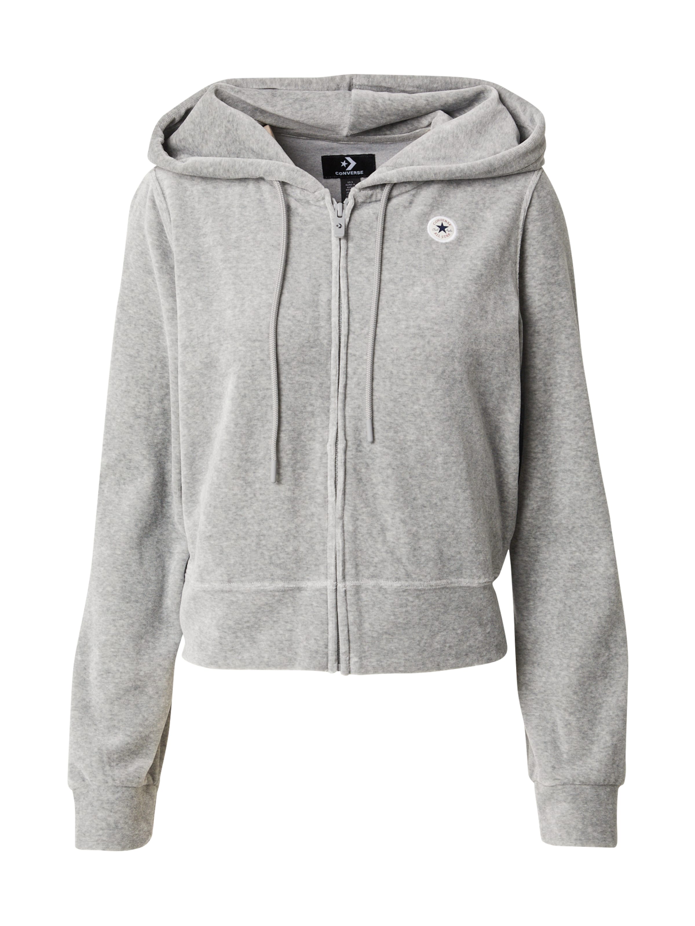 CONVERSE Sweat jacket 'Chuck' in Grey: front