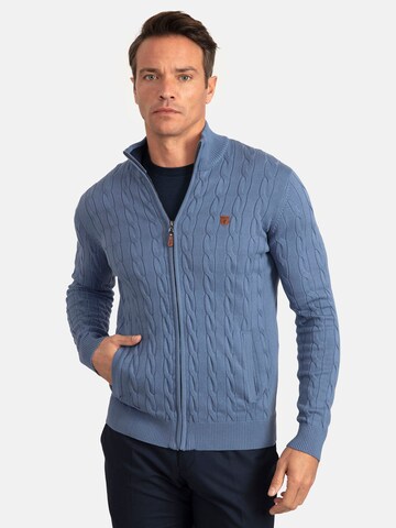 Jacey Quinn Strickjacke in Blau: Vorderseite