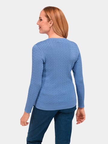 Goldner Pullover in Blau