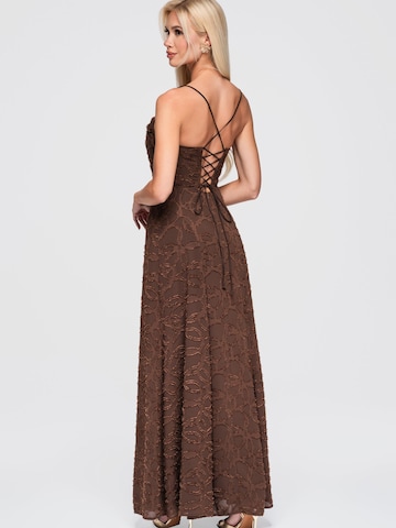 Ombre Jurk in Bruin