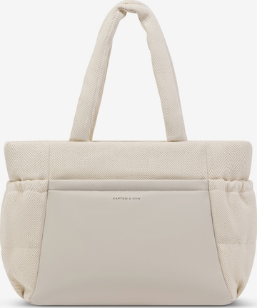 Kapten & Son Shopper 'Hellvi Cloud Medium' in Weiß: Vorderseite