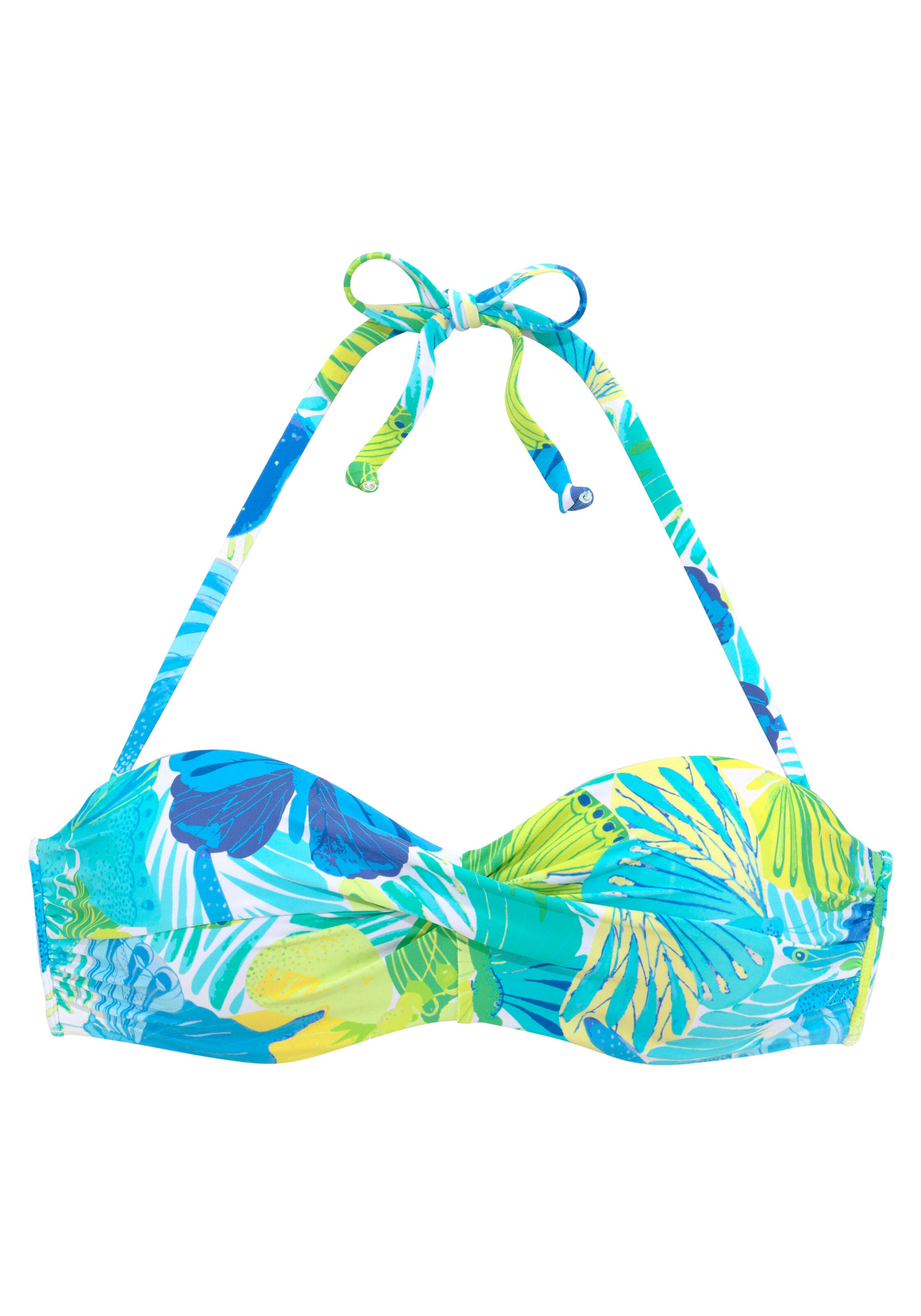 SUNSEEKER Сутиен бандо Горнище на бански в синьо: отпред