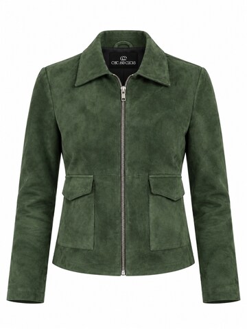 Chic and Clicks - Chaqueta de entretiempo 'Terra Suede' en verde: frente