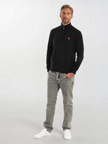 Pull-over U.S. POLO ASSN. en noir : devant