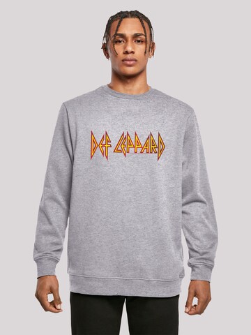 F4NT4STIC Sweatshirt 'Def Leppard' in Grey: front