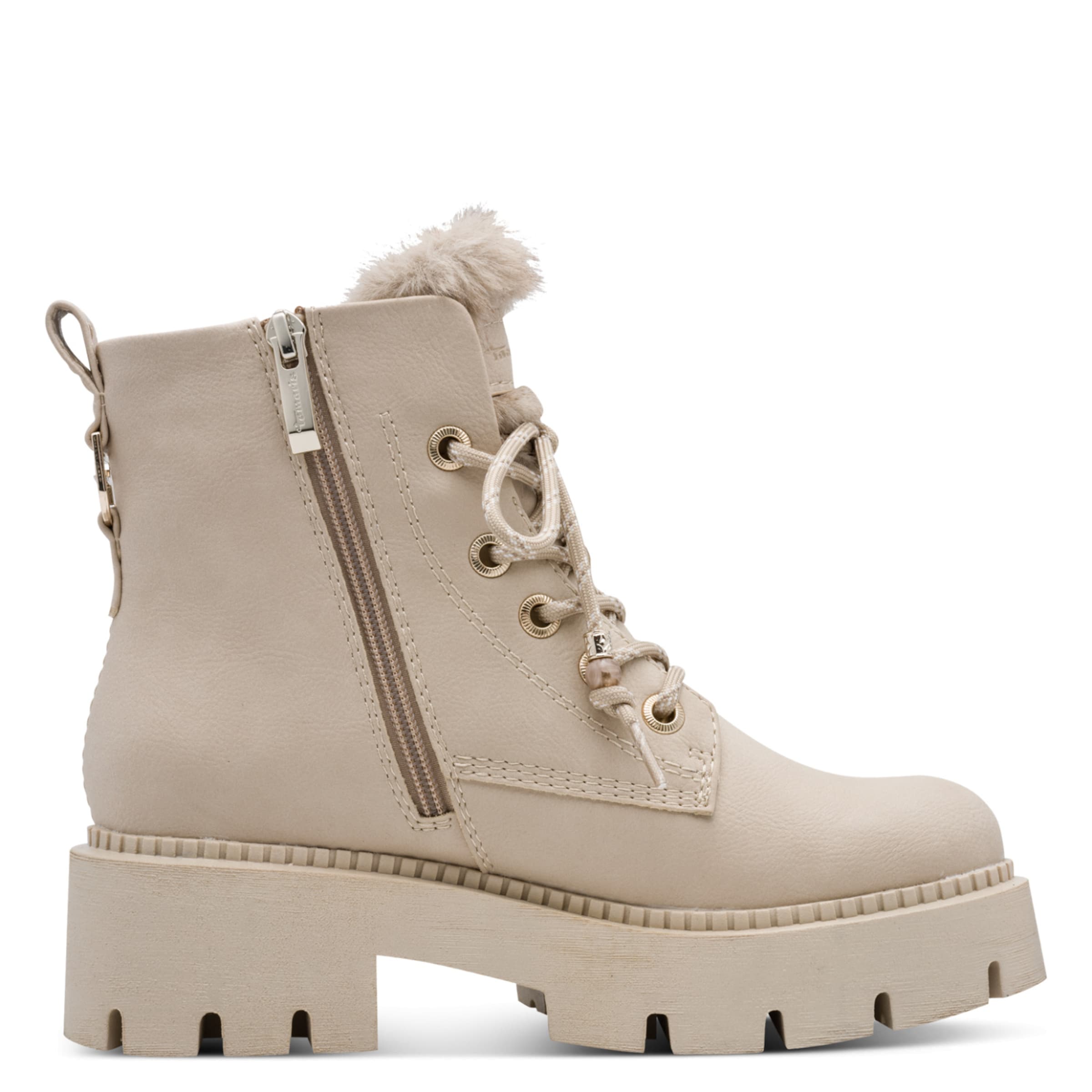 Bottines à lacets Tamaris en beige